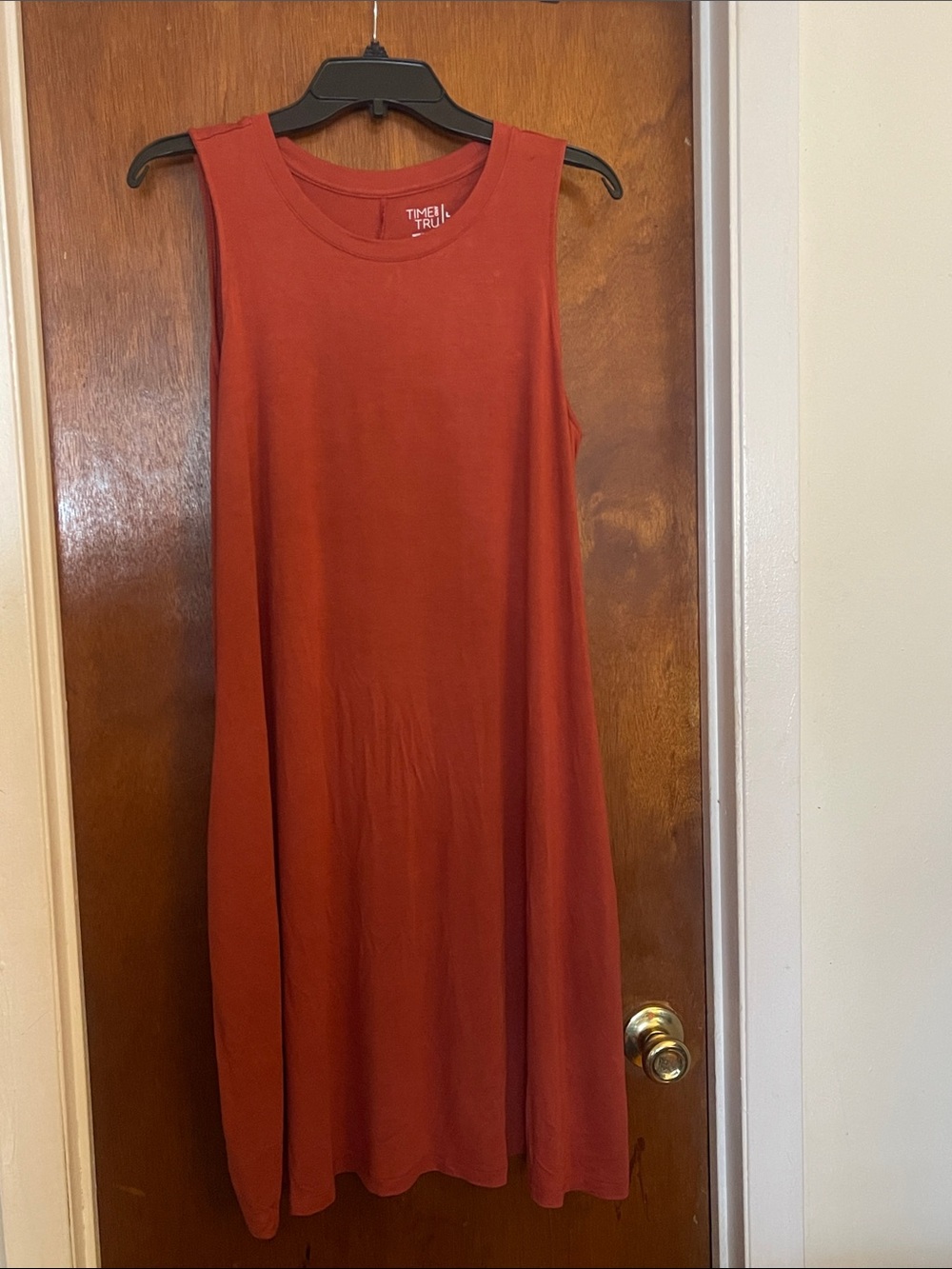 Time and Tru Sleeveless Maxi Dress in Rust